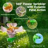 IcyByte Rotating Flower Garden Sprinkler for Yard, Adjustable Spray Modes,