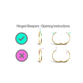 Jewelco London Solid 9ct Yellow Gold Hinged Sleeper 1mm Hoop Earrings 16mm
