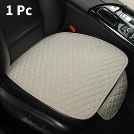 West Llama Linen Car Seat Covers,Bottom Seat Covers for Cars Include 1 Piece Front Driver Seat Pad Mat Universal Fits 90% Vehicles,SUVs,Cars,Sedans(1Piece-Beige)