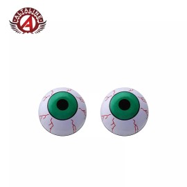 Altaline ALTA Bicycle Eye Round Ball Green Valve Caps Bike Cruiser BMX Car Schrader Valve