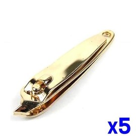 Side Nail Clippers-Gold x5 Nail Care Nail Toenail Clippers (10851126A) / 사이드 손톱깎이-골드 x5개 손톱관리 손톱 발톱깎이 (10851126A)