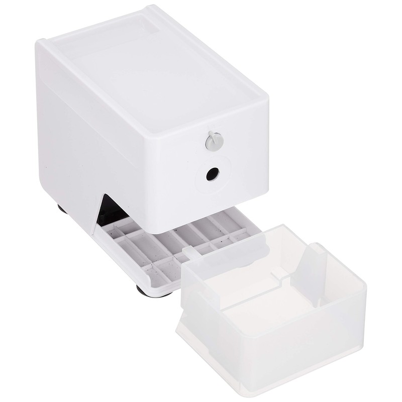 Nakabayashi DPS-601KW Electric Pencil Sharpener, Slim Tray Type, White
