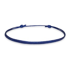 Pulsera delgada de cordón azul marino para hombres, mujeres, adolescentes, unisex, adulto, impermeable, cuerda de nailon para surfista, accesorios de playa de verano, one size - adjustable from 5" to 10" inches, Nailon, Sin gemas.