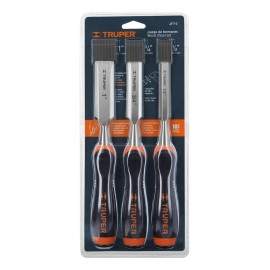 Juego De 3 Formones Mango Comfort Grip Truper 17759