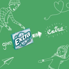 EXTRA Gum Polar Ice, Sugarfree Gum, 45 Ct, Bulk Mint Gum for Breath Refreshing, After Meals, Travel, and More