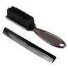 2 Pcs Black Handle Comb 1 Brush and Comb Soft