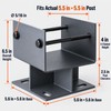 6x6 Elevated U-Shaped Steel Post Base Bracket for Wood Posts