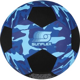 Sunflex Neoprene Accessories Football CAMO Blue | Beach Football for Barefoot Playing | Soft and Robust for Beach, Meadow and Water | For All Age Groups
