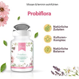 Probiflora - 13 PROBIOTIKA - mit mindestens 41,5 Milliarden Kulturen - 90 DRcaps™ - Hochdosiert - 100% Vegan – Herstellung & Laborprüfung in Deutschland | MIOSAN® CLUB - Exklusives Wohlbefinden