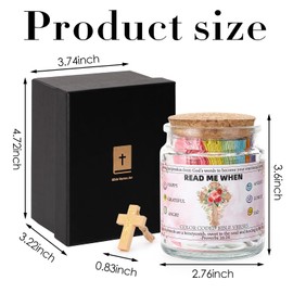 INCOK Christian Gift for Women, Nursing Student Gifts, Read Me When Bible Verse Jar with Scripture Cards Keychain and Bracelet, Nurse Graduation Birthday Gift, LPN RN Gifts for Nurses Appreciation