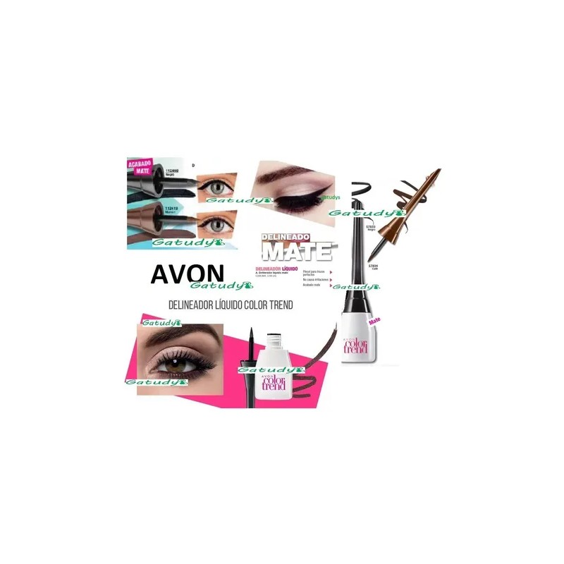 Set De 4 Delineador Liquido Para Ojos Mate Avon