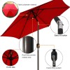 Blissun 7.5 ft Patio Umbrella, Yard Umbrella Push Button Tilt
