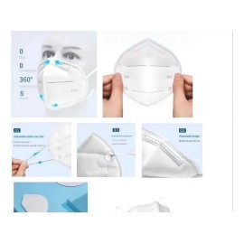 Cubrebocas Kn 95 Color Blanco