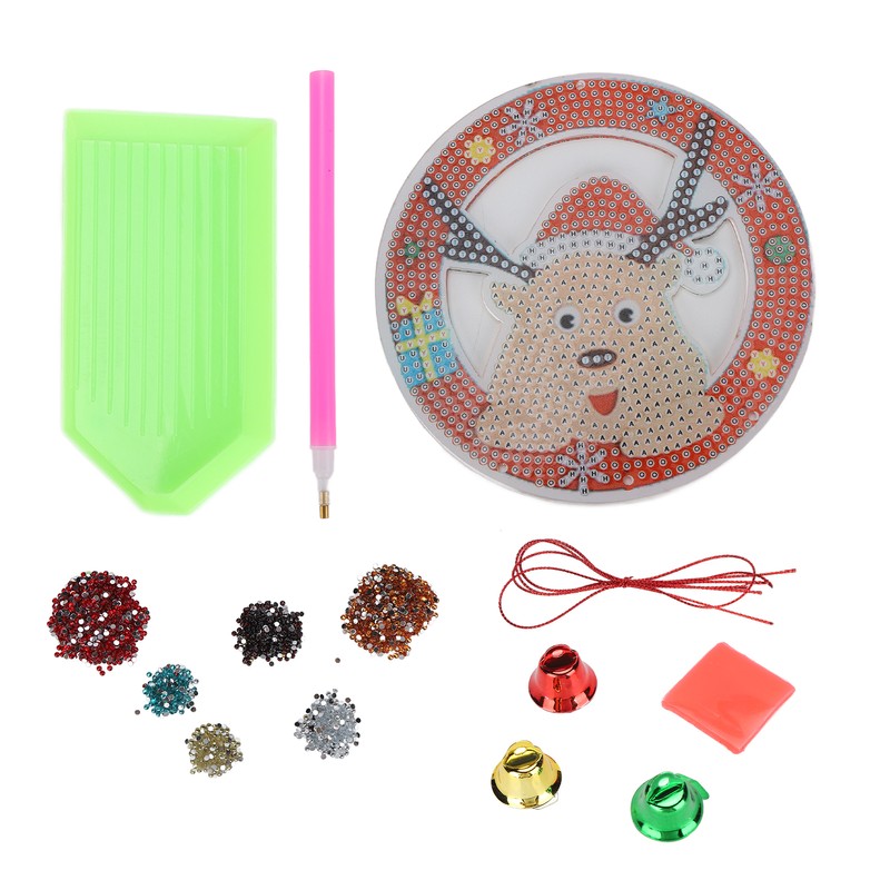 Rhinestone Painting Christmas Cute Elk Pendant DIY Relaxing Ornaments for