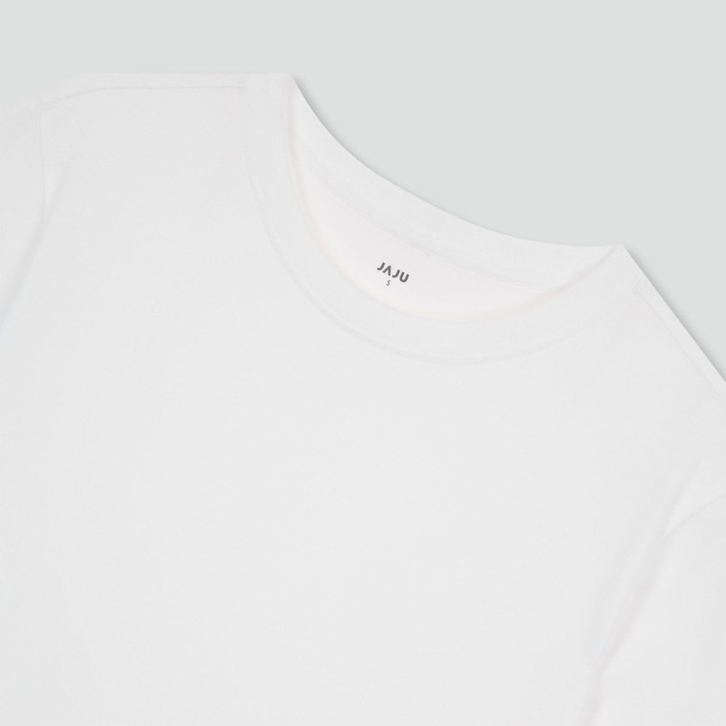 JAJU [JAJU] Unisex Cotton Round Neck T-shirt 3-pack_White 2501586118