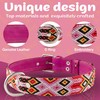 Leather Dog Collar - Western Dog Collar, Embroidered Design, Handmade,