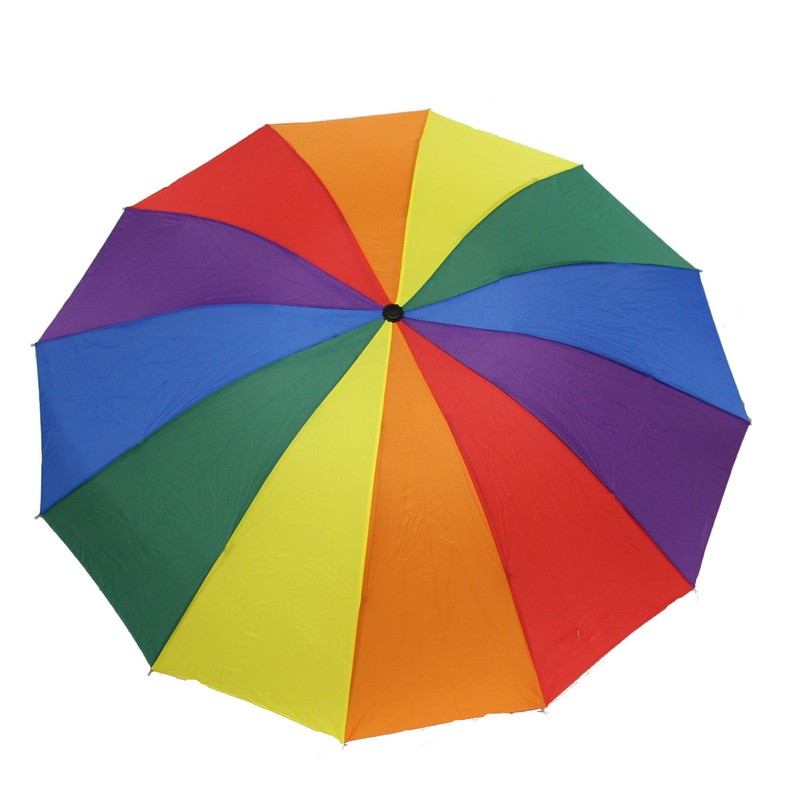 Zac's Alter Ego Foldable Handbag Colourful Rainbow Umbrella in Case