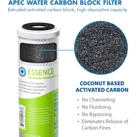 APEC Water Systems FILTER-T1Y-ESPH High Capacity 1 Year Replacement Filter Set For Essence Series Alkaline Reverse Osmosis Water Filter System Stage 1-3&6