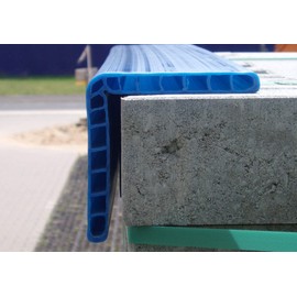 (1x) Edge Protection Angle 500 mm - Blue | 120 x 120 x 12 mm | Edge Protectors Made of PE Plastic | Shatterproof, Dimensionally Stable & Cold-Resistant - for Load Securing with Lashing Straps