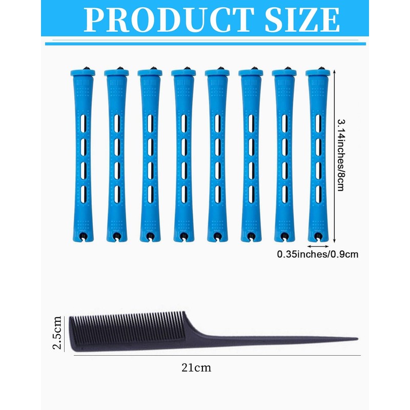 YATEICBC Pack of 40 Small Perm Curlers, 0.35 Inch Perm