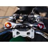 CNC Fork Caps / Countersunk Discs Aluminium Black for S51,
