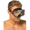 Cressi Scuba Free Diving Mask [Liberty Triside] Panoramic View Black/Red/Silver