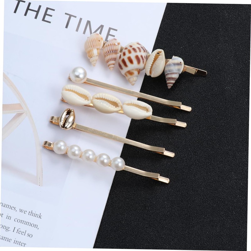 Beavorty 3pcs Shell Conch Hair Clip Beach Hair Pin Elegant