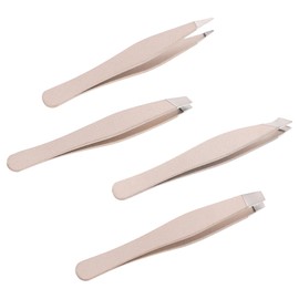 TOVINANNA 4pcs Eyebrow Grooming Tools Set Brow Clip Tweezers Eyebrow Spoolie Hair Removal Tools for Women Men