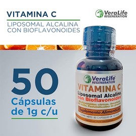VeraLife  Suplemento Alimenticio - 50 Cpsulas  Bioflavonoides - Ascorbato de sodio - Lecitina de girasol y Fosfatildilcolina  100gr Multivitaminico...