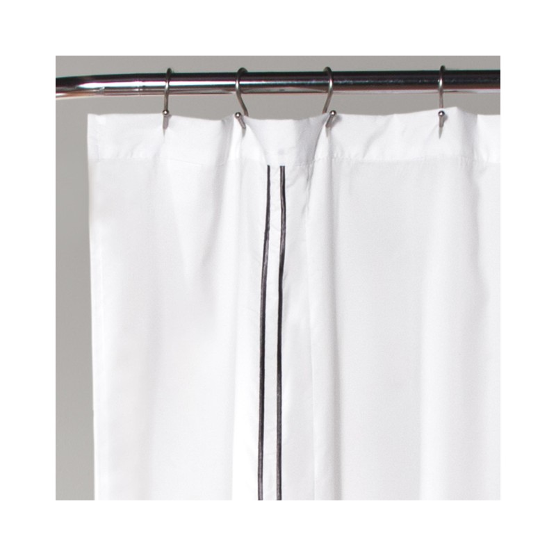 Lush Decor Hotel Collection Shower Curtain Fabric Minimalist Plain Style