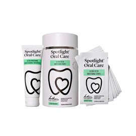 Spotlight Oral Care Ultra Teeth Whitening Strips - 14 Day | Gently Whitens Teeth Gradually & Safely | Full 14-Day Course of Strips & 75 mL Whitening Toothpaste with 1% Hydrogen Peroxide