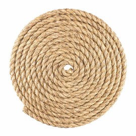 Twisted Manila Hemp Rope (3/4 Inch x 25 Feet) - Thick Heavy-Duty Rope