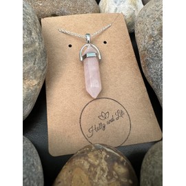 Rose Quartz Pendant Necklace, Rose Quartz Penadant Necklace, Natural Crystal Necklace, Rose Quartz Chain, Pink Crystals, Crystal Penadant, Crystal Gifts, Quartz