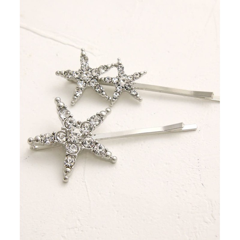 VingTAINE H7532-S Bijou Star Hair Pin, Set of 2, Star,