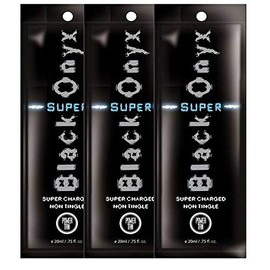 3 SACHETS OF POWER TAN SUPER BLACK ONYX TANNING LOTION