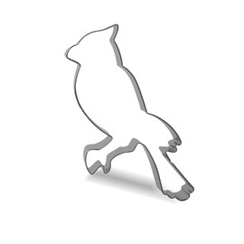 Keewah 5 inch Cardinal Bird Cookie Cutter, Stainless Steel