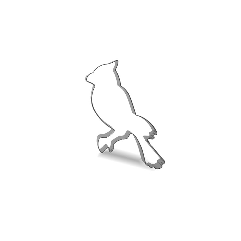 Keewah 5 inch Cardinal Bird Cookie Cutter, Stainless Steel