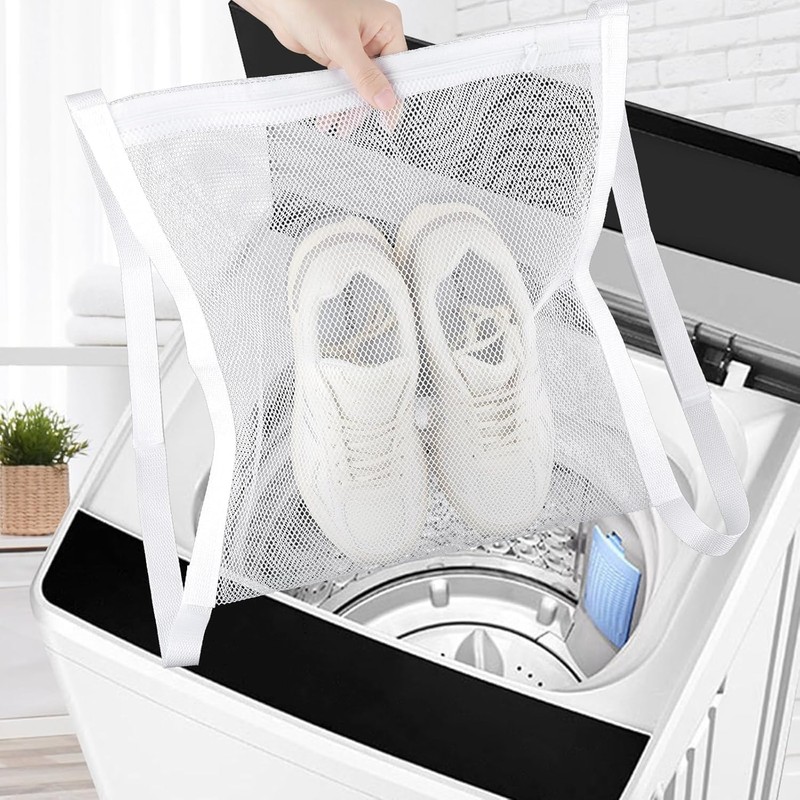 Sneaker Wash Dry Net Bag, 2Pcs Sneaker Mesh Bag, Large