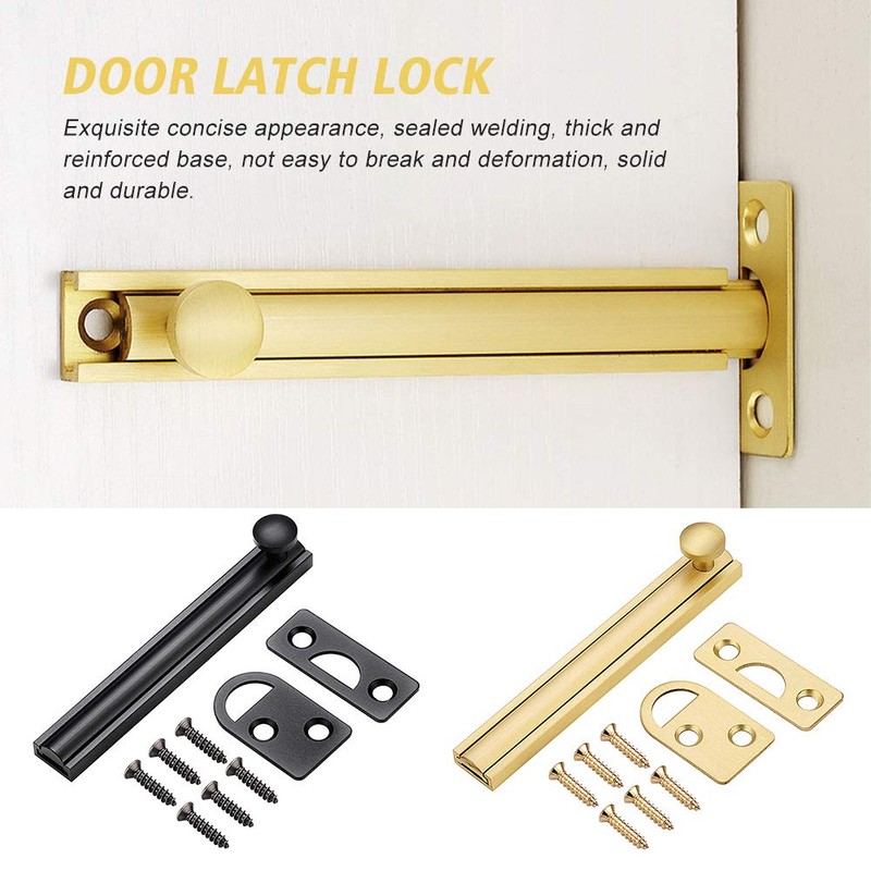 Slide Surface Door Bolt, Heavy Duty Solid Brass Concealed Surface