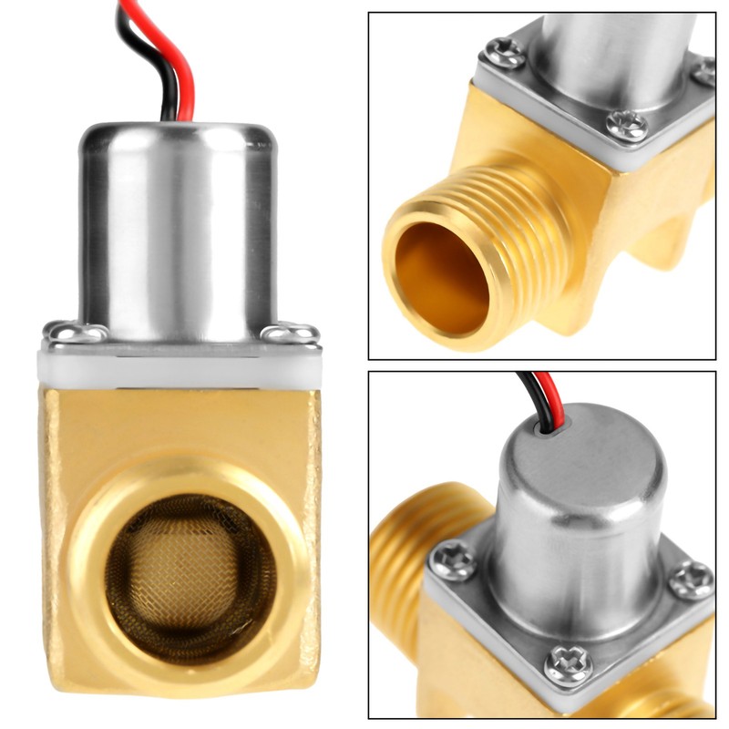 DC 4.5V 1/2" Water Flow Pulse Electromagnetic Valve Brass Solenoid