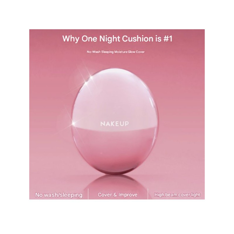NAKEUP One Night Cover Cushion 14g, Color:02 Beige Nude