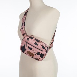 Wrangler Waist Pack for Women Cow Print Fanny Pack Men's Crossbody Belt Bag With Adjustable Strap