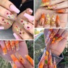 12 colour maple leaf glitter nails sequins – 3D autumn