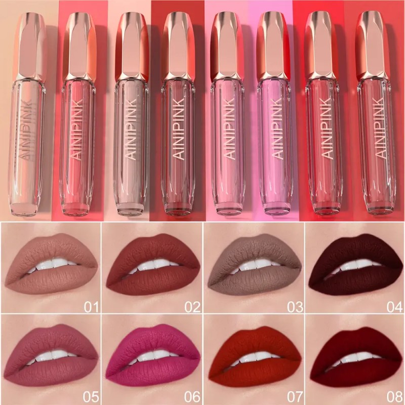 [hzp] Set De 8 Brillos Labiales Antiadherentes .