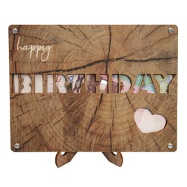 Wobequ Original Birthday Gift Women & Men 2024 Decorative Wooden Decoration Money Gift Happy Birthday