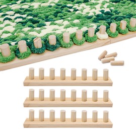 Zlshmoee Chunky Knitting Loom for Blanket Making – Adjustable Wood Frame(16"/32"/48"), Portable DIY Hand Knitting Kit for Beginners, Reusable Blanket Loom for Bulky Yarn Home Decor & Stress Relief