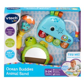 VTech Baby Ocean Buddies Animal Band, 3 Interactive Musical Instruments with Sounds and Phrases, Teaches Animals and Colours, Music Toy, Gift for Babies 3, 6, 12, 18 Months Plus, English Version