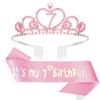 CIEHER 7th Birthday Decorations for Girls - 7th Birthday Crown