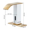 Automatic Touchless Faucet Bathroom White& Gold Waterfall Electronic Motion Sensor