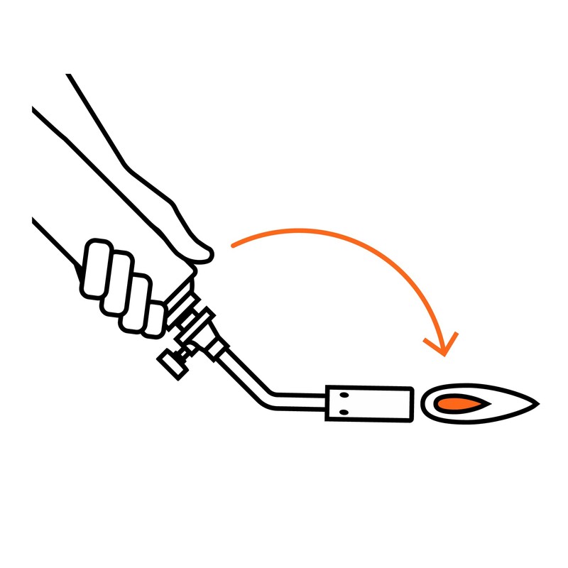 Truper MECH-65R, Mechero para lata de gas, 65 mm, roscada